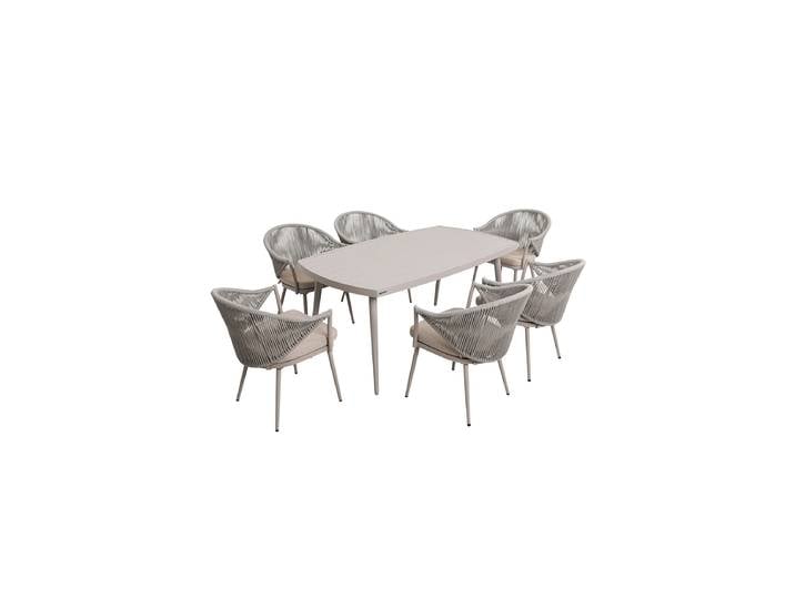 Hochwertiges Outdoor Dining-Set „Delphi“ 6+1 LLR Collection
