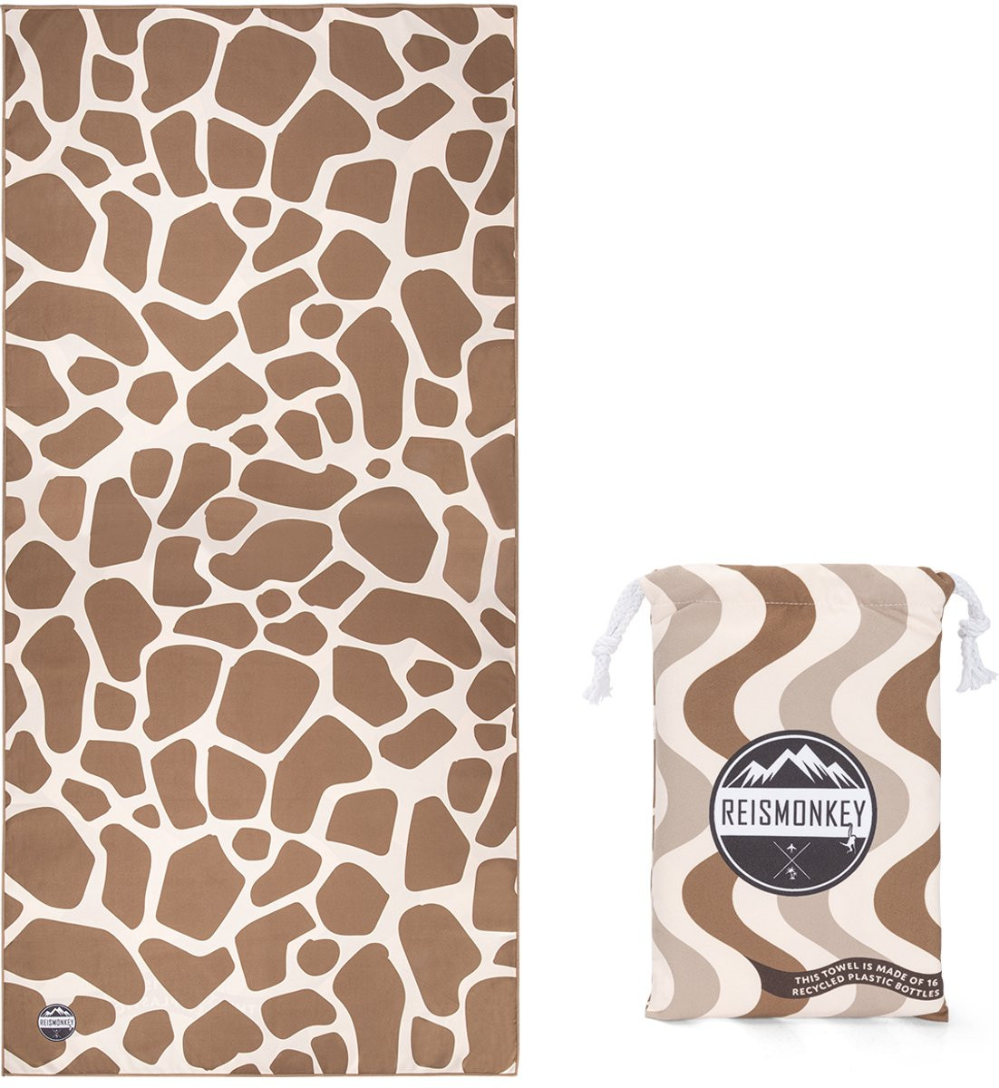 Namaste Sneldrogende Microvezel Handdoek Safari - Gerecycled Strandlaken - 175 x 80 cm
