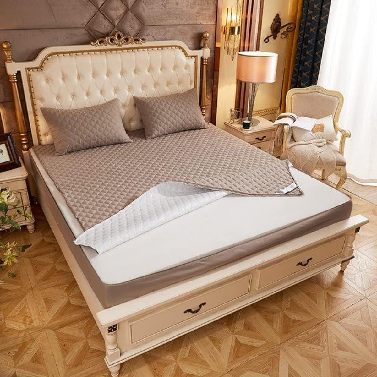 Matrashoes Bedbeschermer met rits 160x200 cm Effen