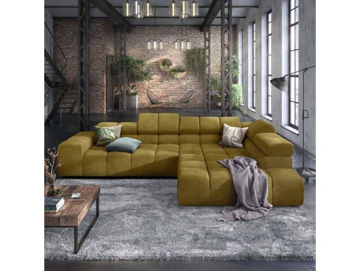 HOMELIV. Ecksofa Charlotta 319x215x82cm Feincord