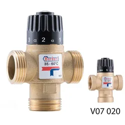 Thermostatisches Mischventil für Heizungs-Sanitär- und Wasseranlagen, mit Verbrühschutz (Ausführung: 3/4''AG)