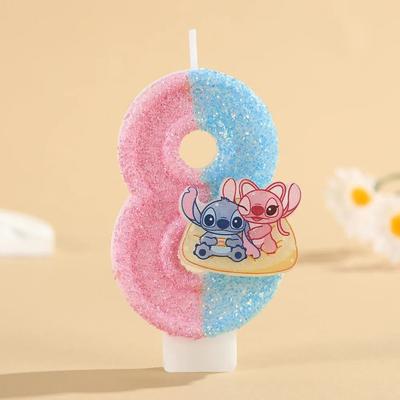 Uplift Treasures Cartoon Stitch Number Birthday Candle For Cake Decoration 8