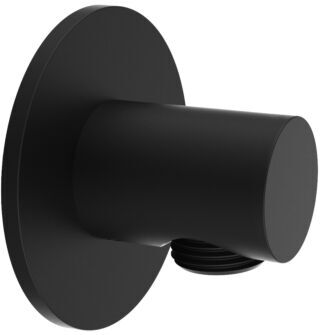 Herzbach Deep Black Brauseanschlussbogen 23.995100.1.12 mit Rosette d= 70mm, schwarz matt