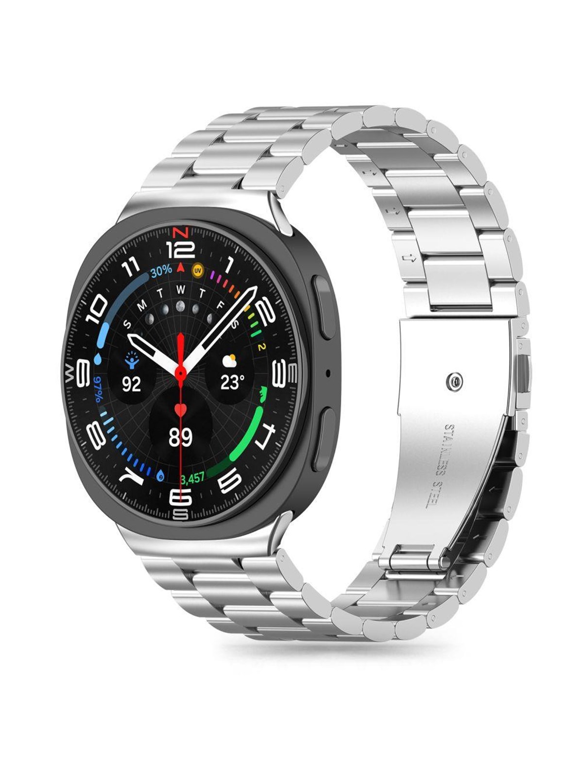 Tech-Protect Stainless Strap for Samsung Galaxy Watch 40 / 44 / 46 mm - Silver