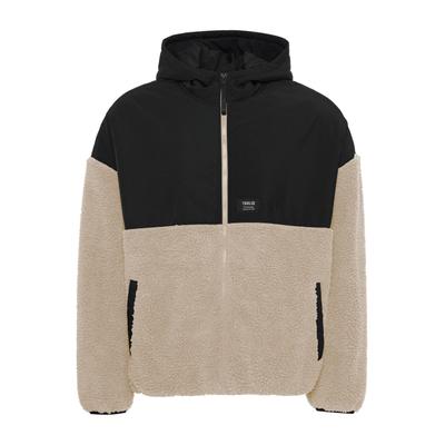 Fellimitatjacke SOLID "Fellimitatjacke SDMark", Herren, Gr. XXL, beige (oatmeal), Obermaterial: 100% Polyester PES., Jacken