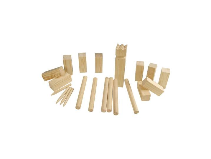 Kubb Wurfspiel Holz 11-teilig natur