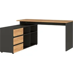 Germania Eckschreibtisch Lissabon Holzoptik Eiche Navarra