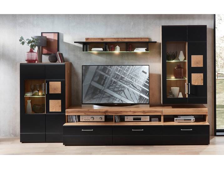 Innostyle Wohnwand Sonate, (Komplett-Set, 5-St), inkl. LED-Beleuchtung