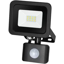 Alcapower LED-Strahler 10W 850lm 4000K IP65 mit PIR-Sensor, Neutralweiß, IK10, kompakt und hocheffizient.