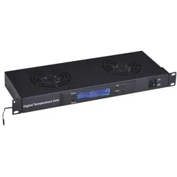 Alantec 19" 1HE Lüftungspanel (SA-F-1U-2-T2-C), Serverschrank Zubehör, Schwarz