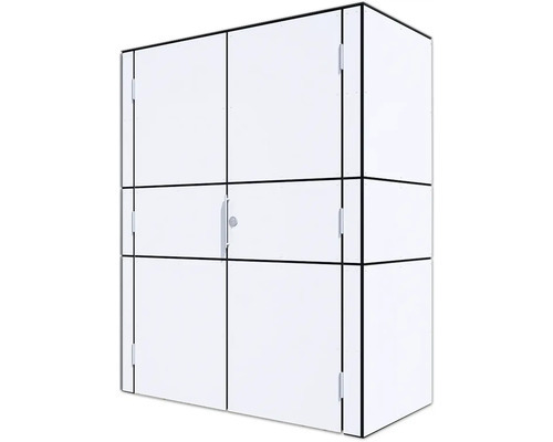 Gartenschrank Bertilo HPL Highboard 155 x 75 x 193 cm weiß