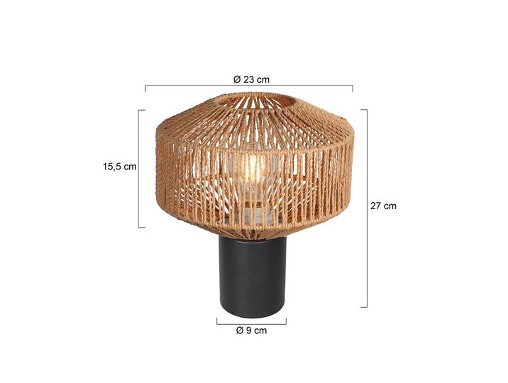 Anne Light Tischlampe Bloeba, schwarz, für Wohn- / Esszimmer, Metall