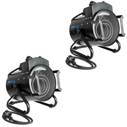 Güde 2x Elektroheizer GEH 3000 Heißluftgebläse - 3000 W Heizleistung - 75 m3
