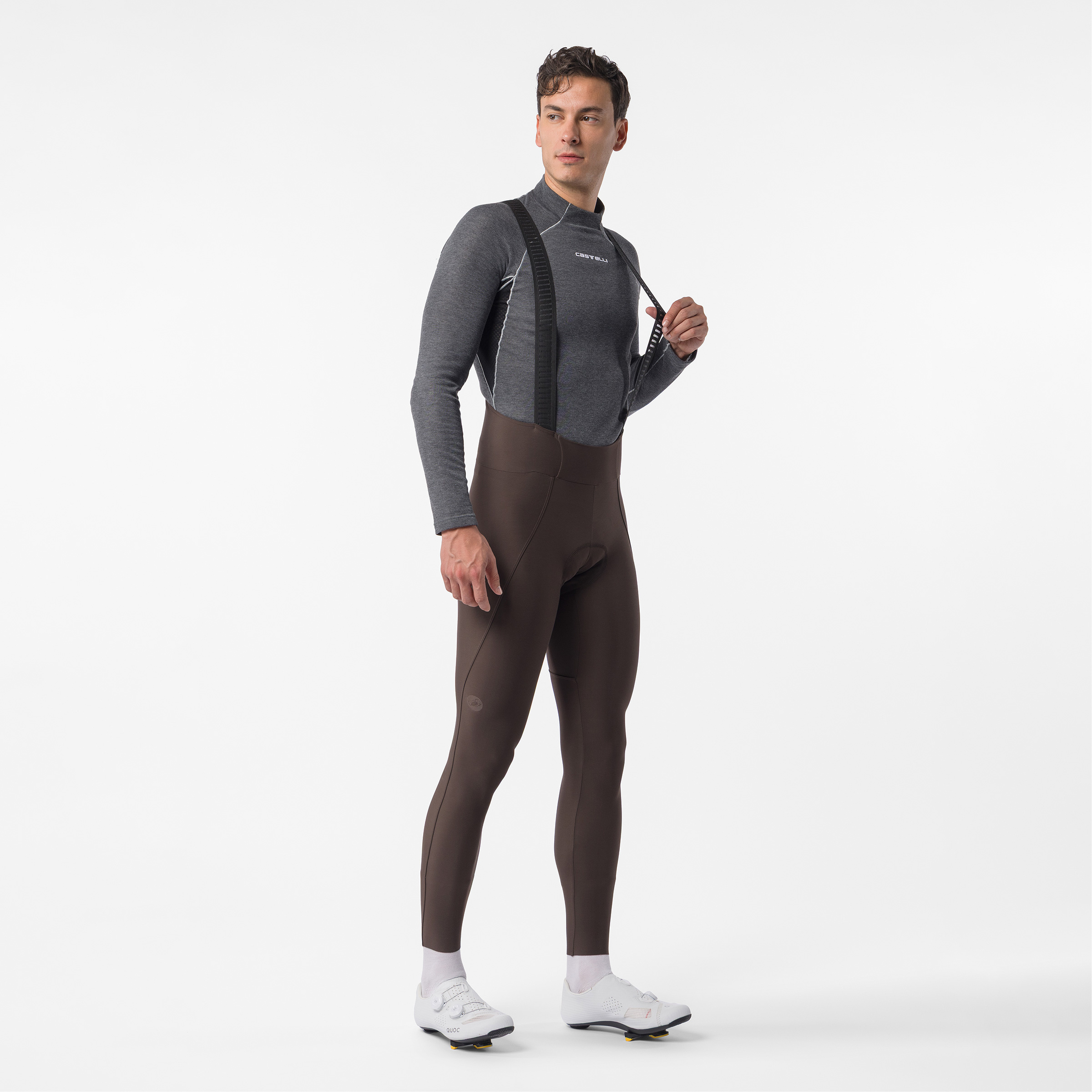 Castelli Espresso 2 Bib lang Herren Fahrradhose weiss Größe L Rennrad | Gravel