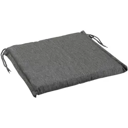Sitzkissen Florina aus Dralon-Stoff, modern, anthrazit, mit Bändern zur Befestigung, 45 cm