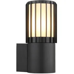 Wandleuchte Außenwandlampe Außenleuchte Gitteroptik Anthrazit Aluminium H 20 cm