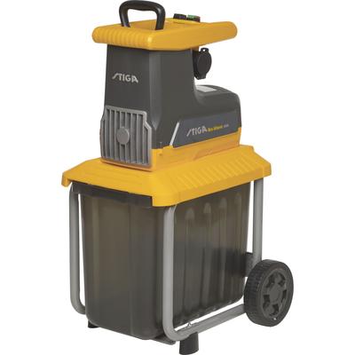 Leisehäcksler STIGA GARDEN "Bio Silent 2500", gelb, 4cm, Häcksler, 2500 W, leise Walzentechnik, mit Stopfer und Rücklauffunktion