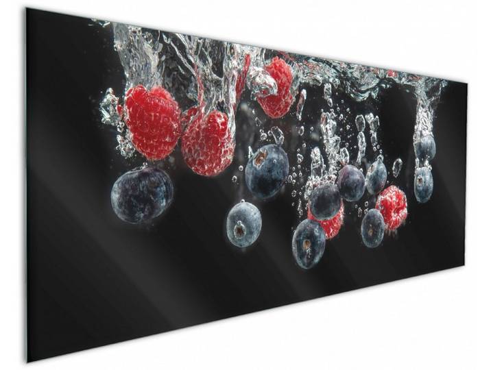 Wallario Küchenrückwand Waldfrüchte im Wasser, (1-tlg)