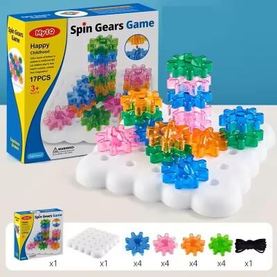 Inspire Select Montessori Peg Board Toy Oddler Building & Stacking Block Game For Early Learning 42pcs