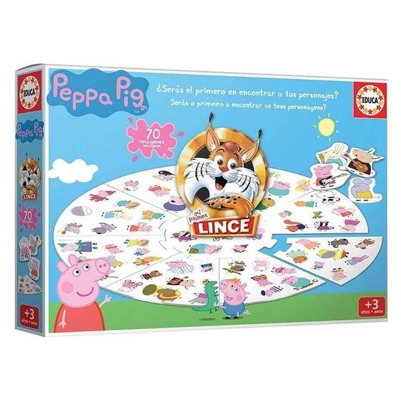 Educa - Lince Peppa Pig Educational Game For Kids, Multicolor 18509 (Portugiesisch, Spanisch, 2 - 4 Jahre) (18509)