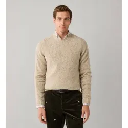 Hackett London für Herren. HM7000253 Donegal-Pullover beige (L), Lässig, Wolle, Klassisch