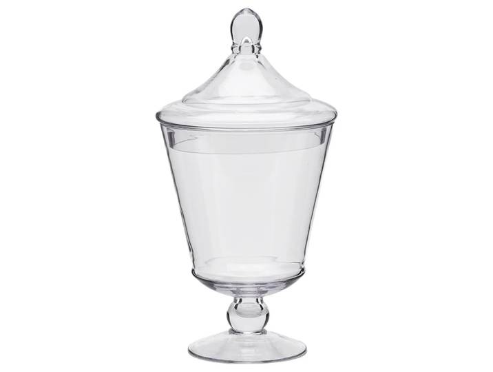 Bonboniere Pokal mit Deckel, Glas Edg