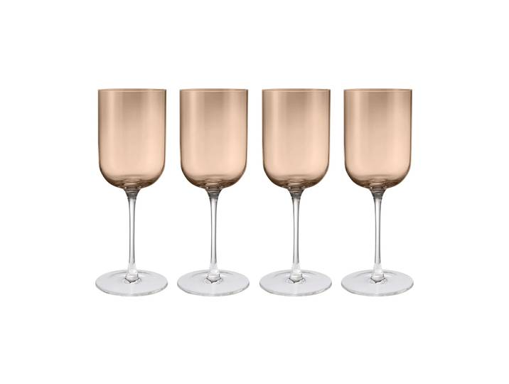 blomus Verres à vin rouge Fuumi 40 cl, lot de 4 Coffee - clair