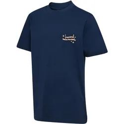 hummel, Unisex, Sportshirt, T-Shirt aus Bio-Baumwolle (176), Blau
