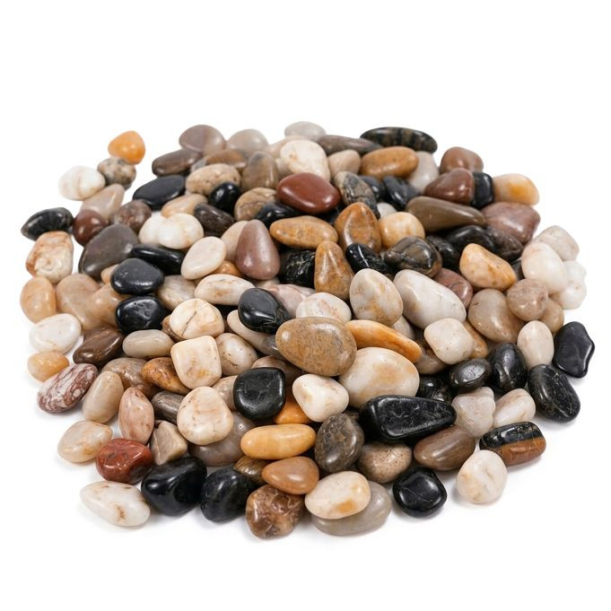 Relaxdays Rivierkiezels Decoratie, Meerkleurig, 2 kg