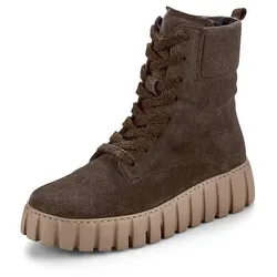 Plateau-Schnür-Stiefelette Gabor braun, 43