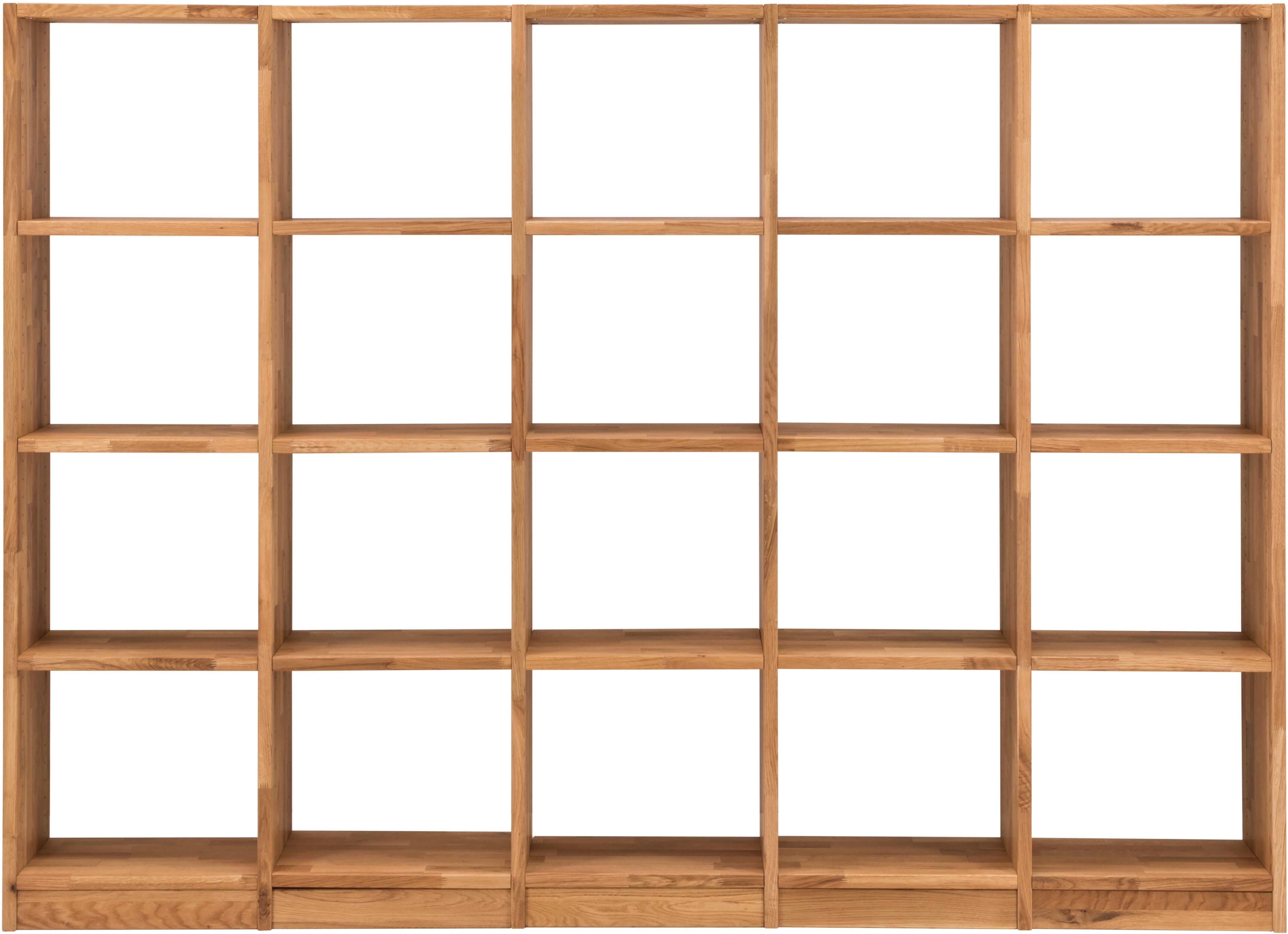 Regalelement HOME AFFAIRE "Ecko, vielseitig als Bücher-, Wohn- oder Aufbewahrungsregal einsetzbar", beige (naturfarben), B:225cm H:164cm T:34cm, Massivholz, Regale, Modulares Regalsystem mit vielseitigen Gestaltungsmöglichkeiten