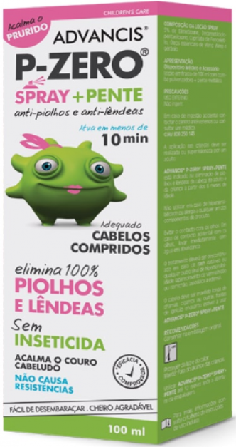 Advancis P-Zero Spray +Pente Anti-piolhos 100ml