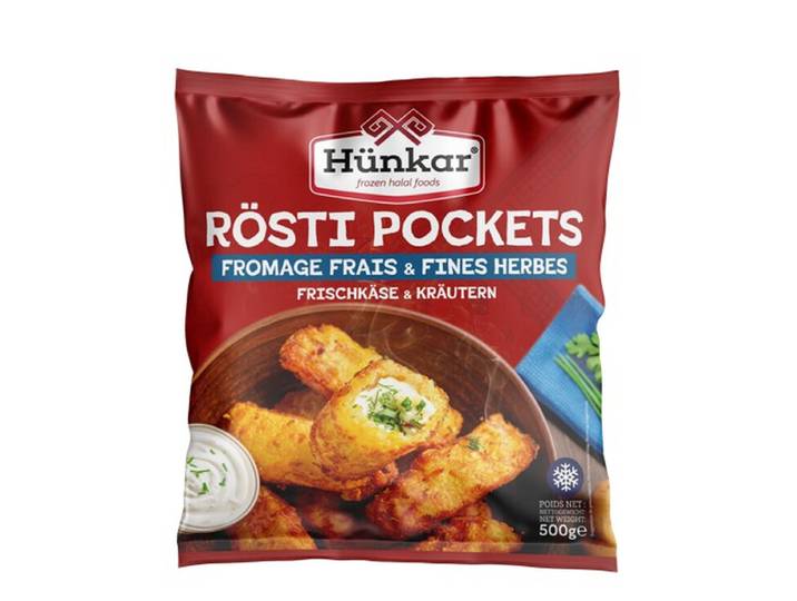 HÜNKAR Rösti Pockets au fromage frais &amp; fines herbes - 500 g