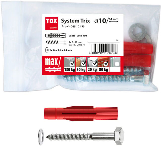 TOX Kit de montage Système Trix 10x61 mm (04510153)