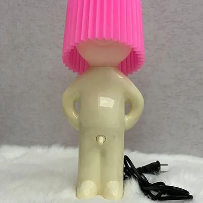 Uplifted Goods Little Naughty Boy Creative Table Lamp pink warm Light