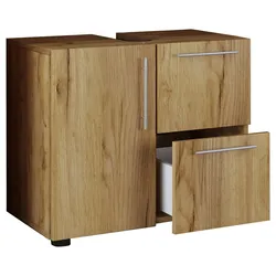 Waschbeckenunterschrank Flandu ca. 61 cm Honigeiche
