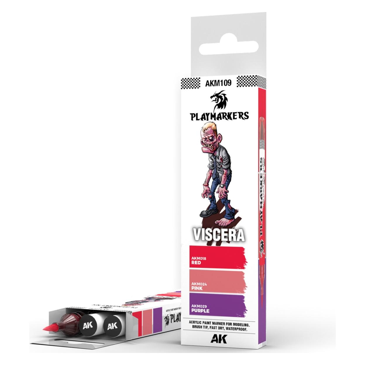 AK Interactive - Playmarker Set Viscera (3 Markers) (3x) (AKM109)