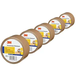 Verpackungs-Klebeband, Braun - 5er-Set