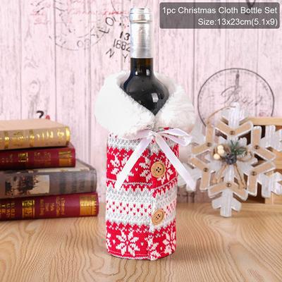 Multicon Wholesale Hub Merry Christmas Wine Bottle Cover Decorations For Home Xmas Cristmas Ornament Xmas Navidad Gifts Happy New Year 4