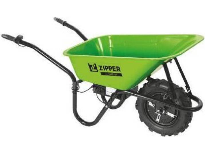 Zipper ZI-EWB500, Motorisierte Schubkarre, 1 Rad/Räder, Schwarz, Grün, 75 l, 150 kg, 32,7 kg