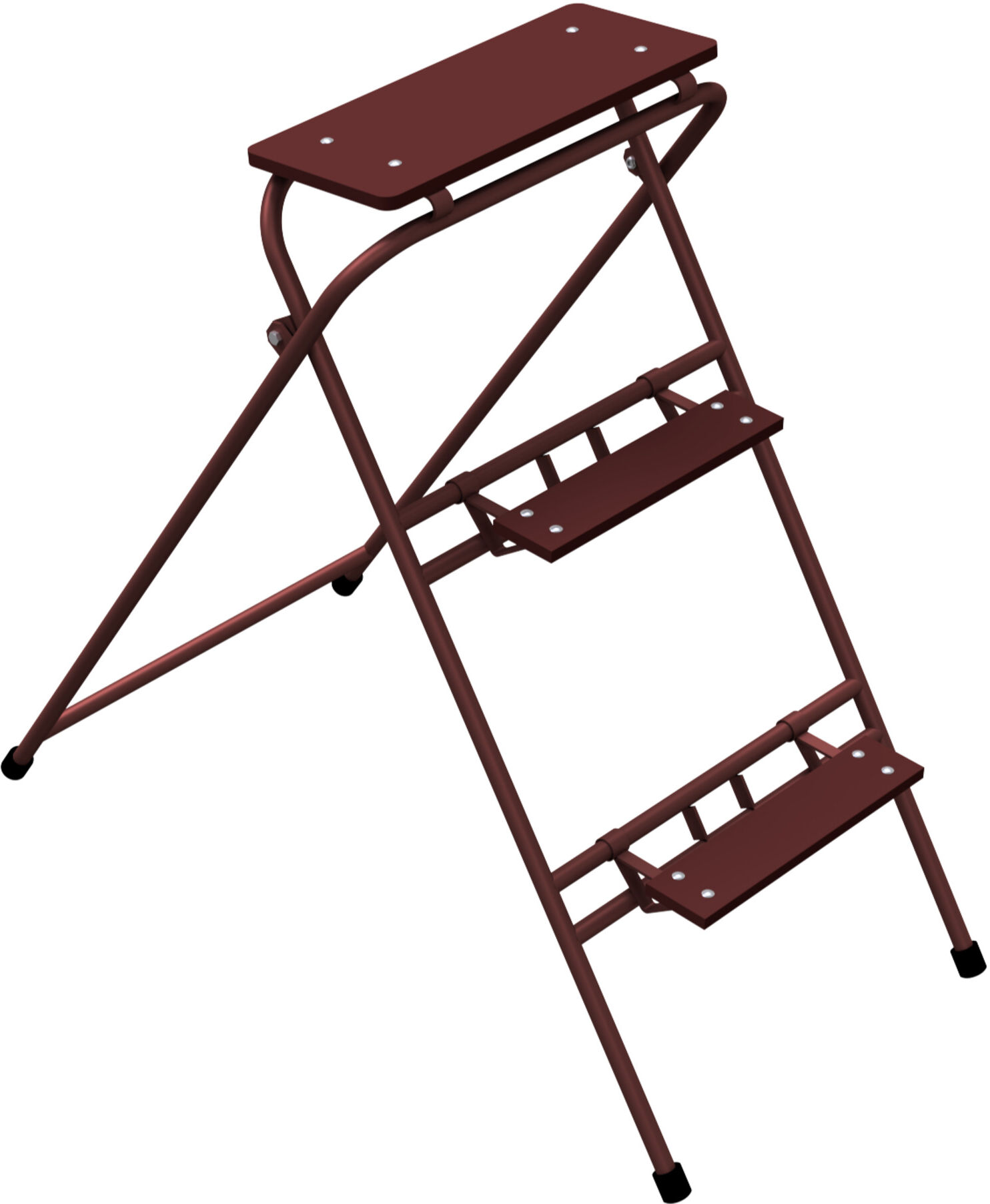 Schake Arbeitstritt, lackiert, 3 Stufen, Breite: 0,60 m Höhe: 1,20 m (10152)
