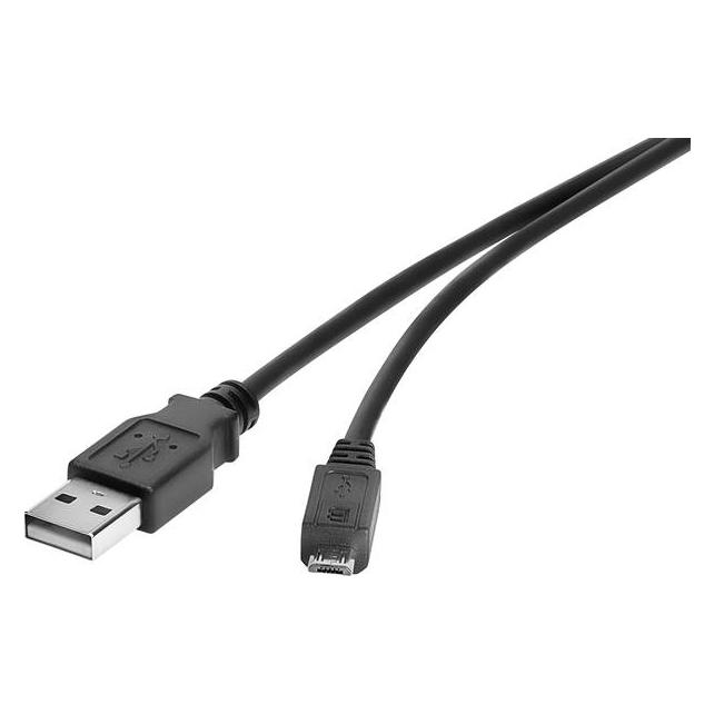 Renkforce USB 2 Anschlusskabel A/Micro-B 0.15 m (0.15 m, USB 2.0, 2.50 W) (RF-4463073)