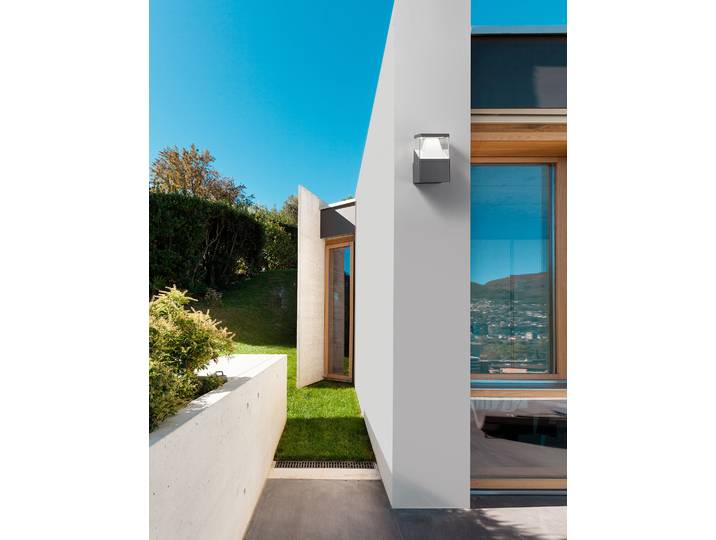 Applique extérieure Lock 14 x 20 x 16cm Gris/Gris foncé