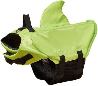 The Handy Homestead Shark Fin Dog Life Jacket For Small Dogs Enhanced Buoyancy, Adjustable Safety Vest For Swimming, Boating & Surfing green m