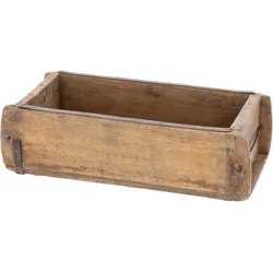 Novaliv Holzkiste Vintage 30 x 15 x 10 cm Alte Ziegelform Holz EIN KAMMER Allzweckkiste aus recyceltem Altholz Jede Form EIN Unikat - Geschenkkiste