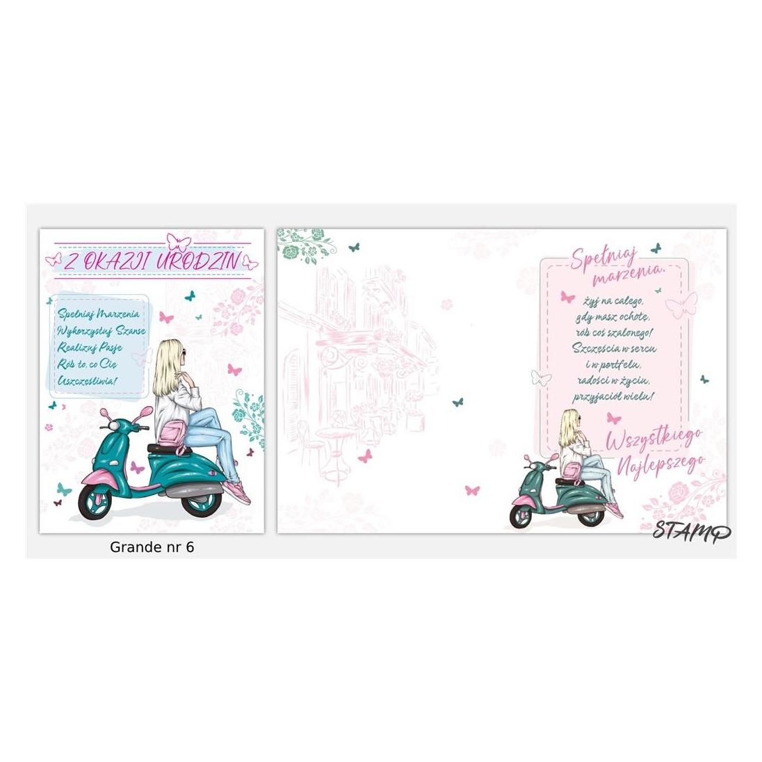 Stamp Grande Karte + Umschlag Muster Nr. 06 Geburtstag (47995966)