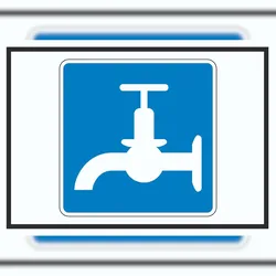 HB-Druck Trinkwasser Symbol A6 Rückseite selbstklebend