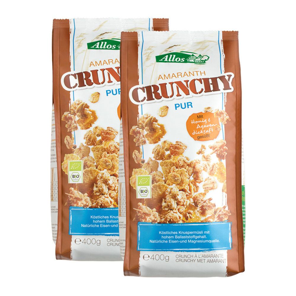 Allos Bio Amaranth Crunchy, Pur 2x400 g Müsli