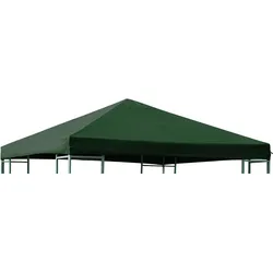 Ersatzdach für Metall- und Alupavillon 3x3 Meter grün, wasserdicht PVC-beschichtet