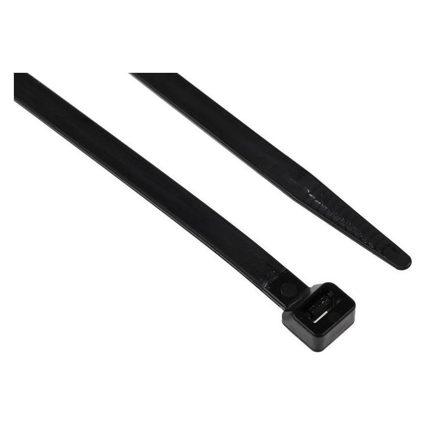 RS PRO Cable Tie 380x7.6 Black UV resistant (Kunststoffkabelbinder, 380 mm, 100 Stk.) (8111509)